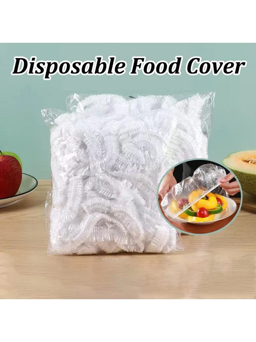 Нет бренда Одноразовые пластиковые крышки для продуктов 800PCS, 100pcs, 800 шт, 100 шт, в упаковке 373 г