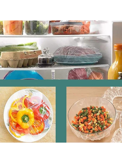 Нет бренда Одноразовые пластиковые крышки для продуктов 800PCS, 100pcs, 800 шт, 100 шт, в упаковке 373 г, фото 7