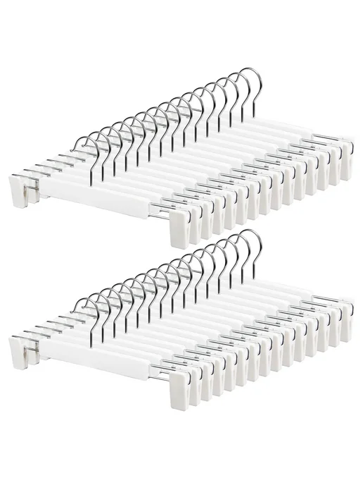 Пластиковые регулируемые вешалки для брюк Бежевый, 20PCS, Br, белый, в упаковке 646 г