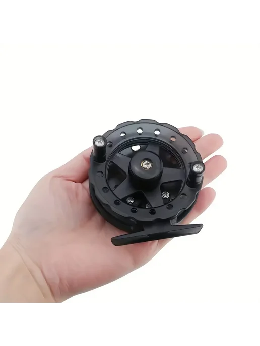 Нет бренда Пластиковая катушка для зимней рыбалки Double Handle 2BB 3p, черный, фото 6