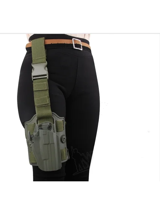 Тактическая ножная платформа-кобура Glock GB-36 OD, серый, фото 2