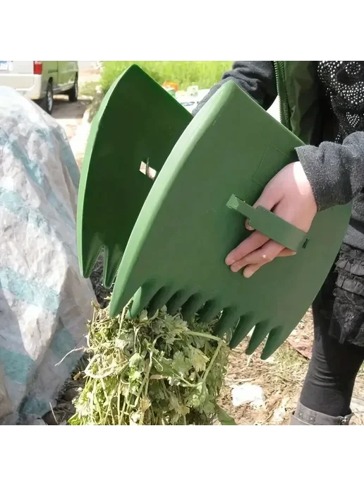 Нет бренда Набор из 2-х граблей для листьев Зеленый, Light green, зеленый, фото 2