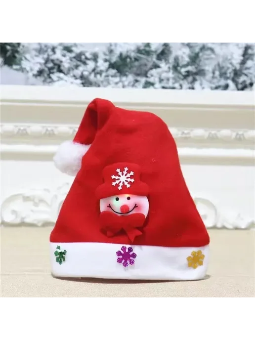 Нет бренда Новогодние шапки Санта Клаус, Снеговик, Лось 10pcs c style, C style Adult, фото 5