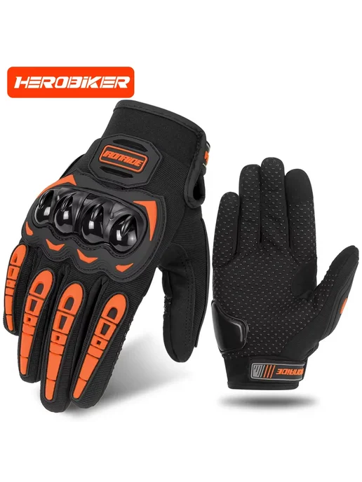 HEROBIKER Мотоциклетные Перчатки - Противоскользящие, Износо, красный, фото 2
