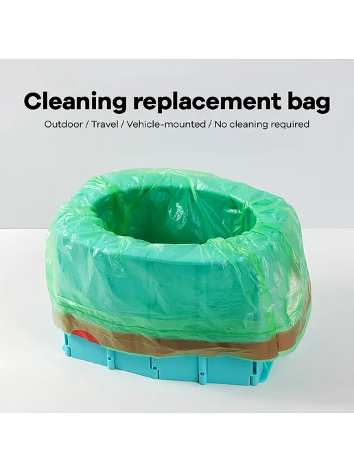 Нет бренда Детский складной портативный горшок Cleaning bags 100pcs, 100 шт, фото 4