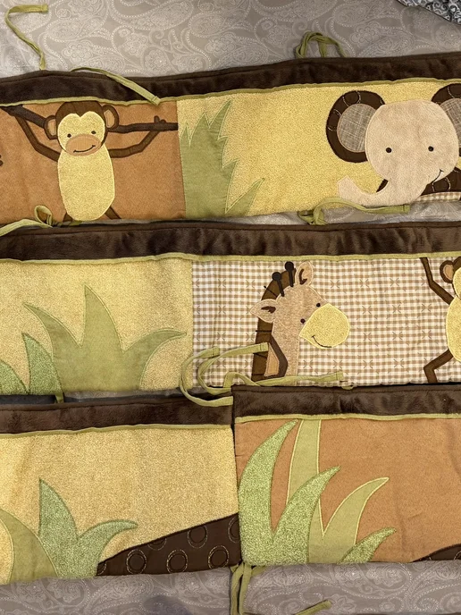 Бортики в детскую кроватку Lambs&lvy, коричневый