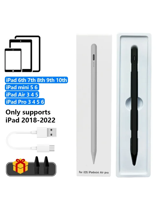 CASEPOKE Стилус для iPad с подавлением ладони Type c green, черный