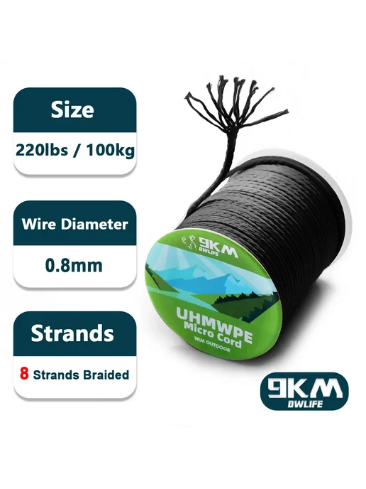 9KM DWLIFE Плетеная рыболовная леска UHMWPE 9 км 0.8-1.6 мм Зеленый, 10, зеленый