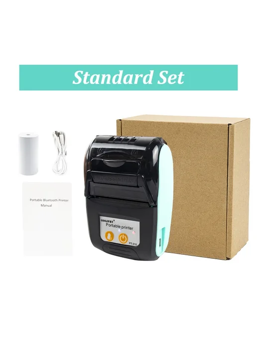 GOOJPRT Термопринтер Bluetooth 58 мм Белый, 3 Rolls Set1, Standard