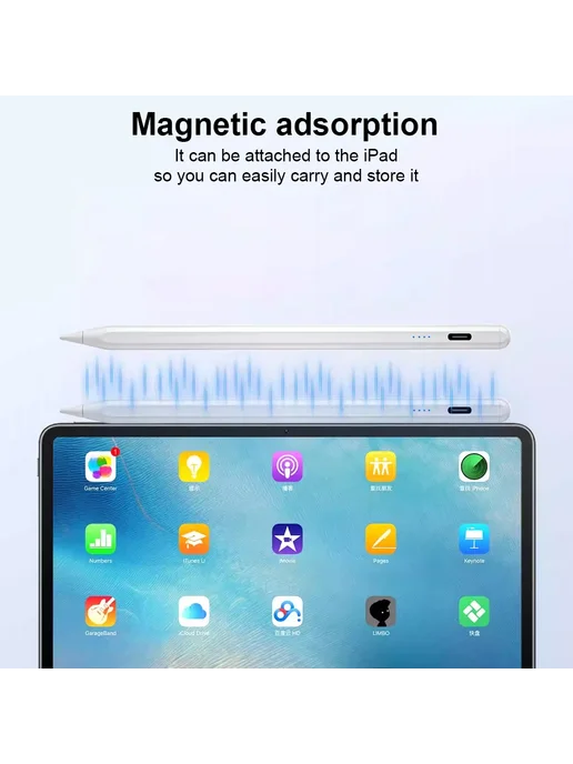 READYYEAH Стилус магнитный для iPad iPhone, фиолетовый градиент, фиолетовый, фото 4