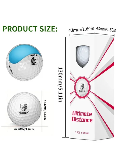 Нет бренда Набор мячей для гольфа Caiton, 3 6 шт. 6pcs Golf Ball, 6 шт, 6 шт, фото 3