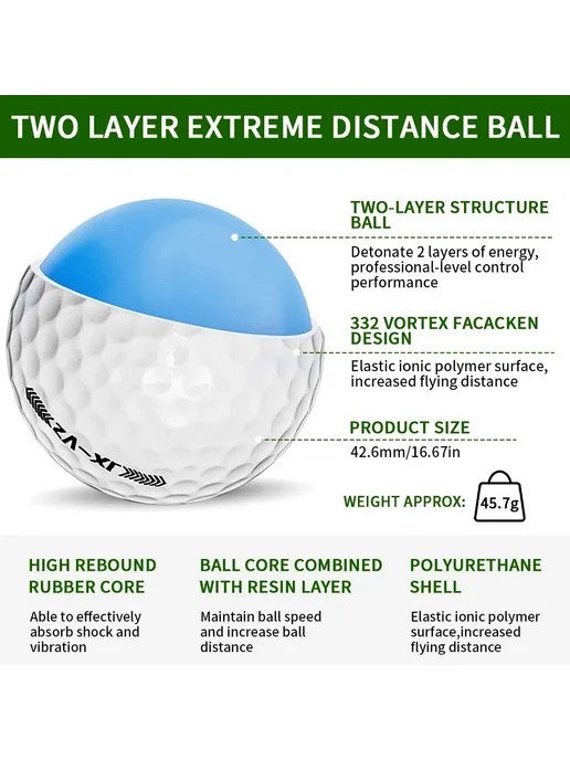 Нет бренда Набор мячей для гольфа Caiton, 3 6 шт. 6pcs Golf Ball, 6 шт, 6 шт, фото 4