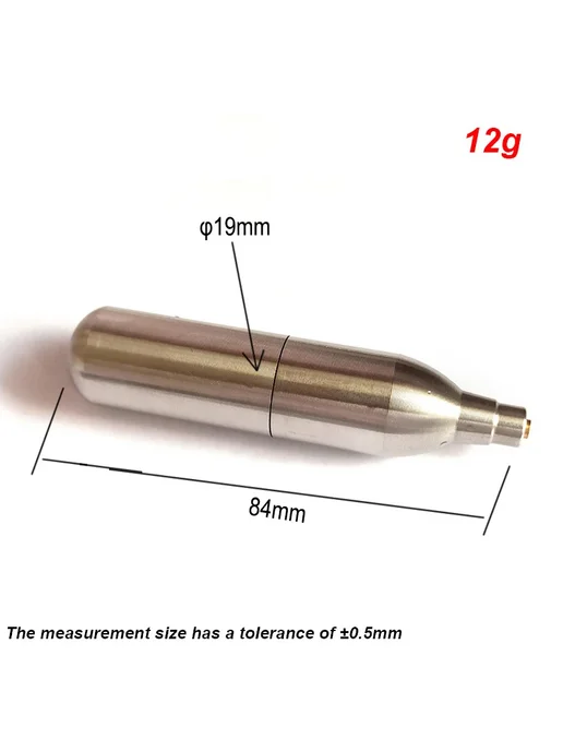 Нет бренда CO2 картридж 12g unthread 84x19мм, 12 г