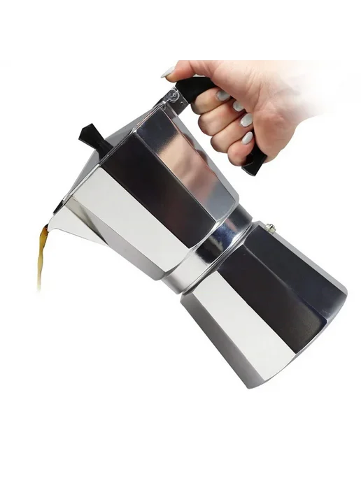 RSCHEF Кофейник для мокко из алюминия 150ml for 3cups, 150 мл
