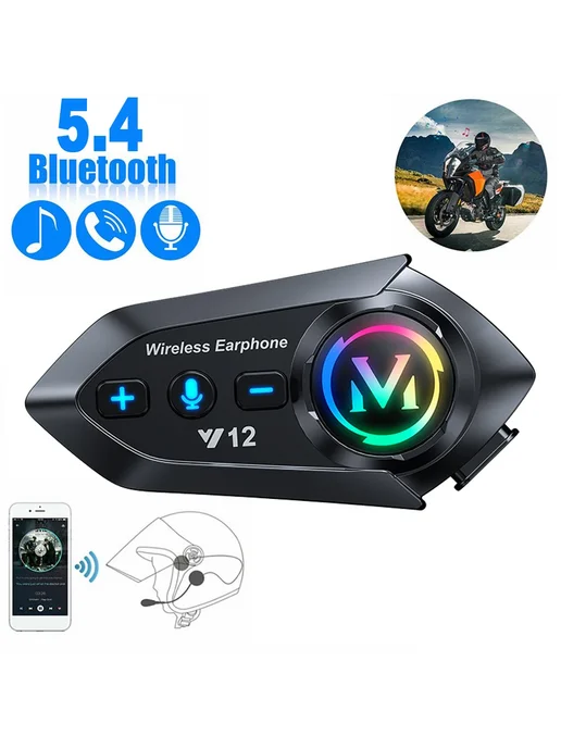 kebidumei Беспроводная Водонепроницаемая Bluetooth 5.4 Гарнитура Y12 Д, черный, фото 2