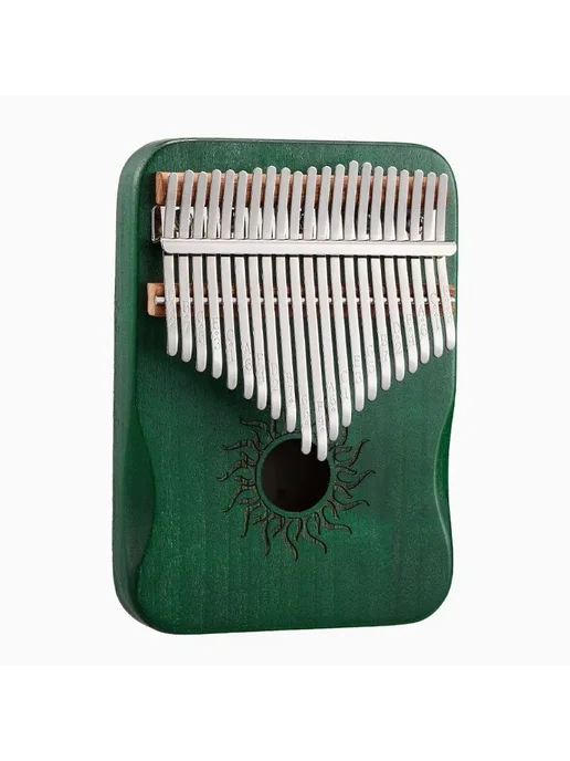 HLURU Калимба из клена 21 клавиша Коричневый, black 17 key, зеленый