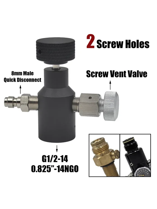 BAZUKA HPA Universal Fill Adapter G1 2 2 holes male vent, male vent
