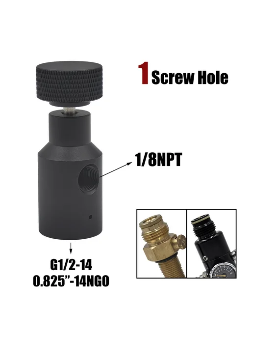 BAZUKA HPA Universal Fill Adapter G1 2 2 holes male vent, male vent, фото 6