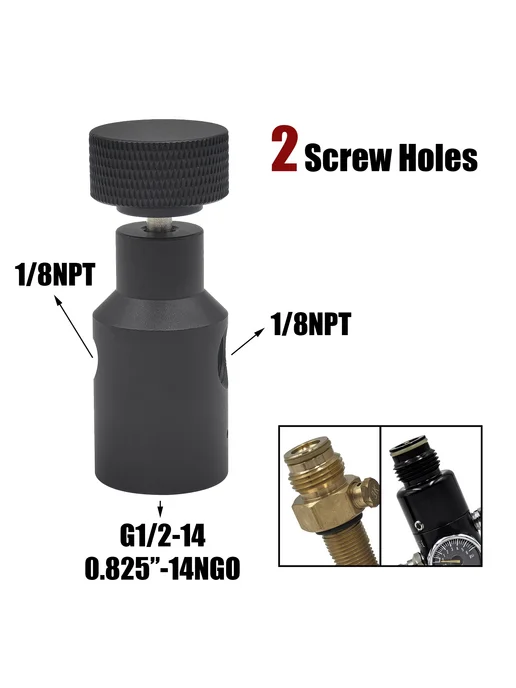BAZUKA HPA Universal Fill Adapter G1 2 2 holes, черный, фото 7