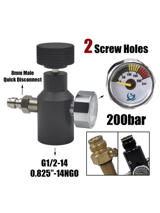 BAZUKA HPA Universal Fill Adapter G1 2 2 holes male 200bar, черный