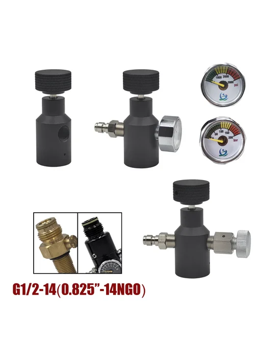 BAZUKA HPA Universal Fill Adapter G1 2 2 holes male 200bar, черный, фото 2