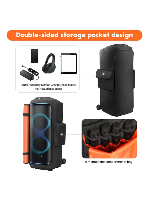 Нет бренда Защитный Чехол Для JBL Partybox 720 С Мягкой Внутренней Подк, черный, фото 5