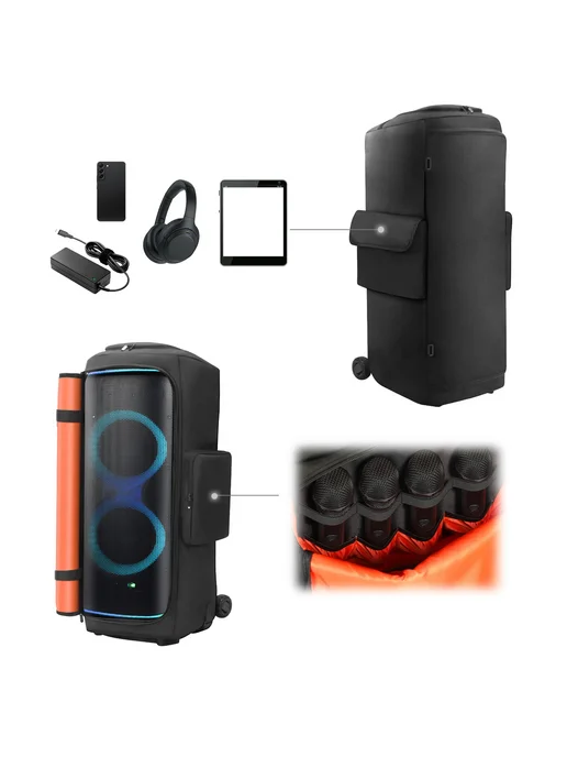 Нет бренда Защитный Чехол Для JBL Partybox 720 С Мягкой Внутренней Подк, черный, фото 6