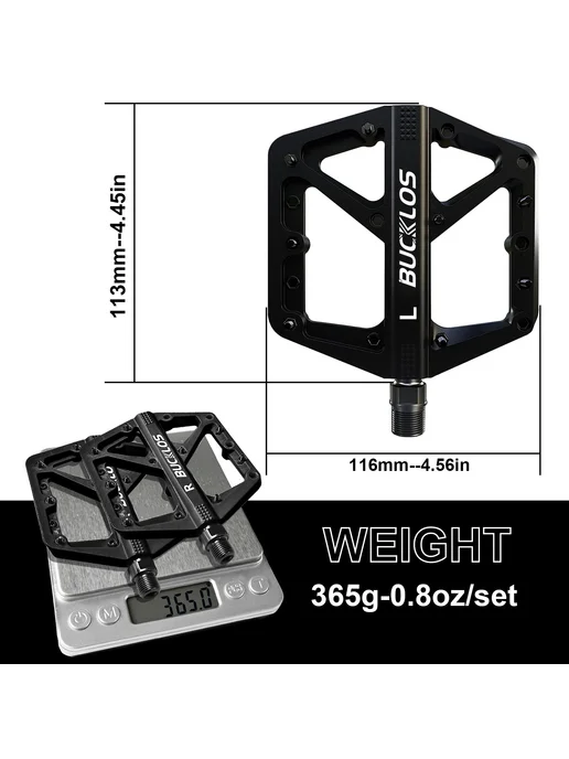 BUCKLOS Pedals DU Нейлоновые Педали для Велосипеда Черный, B, черный
