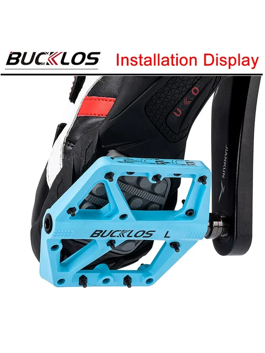 BUCKLOS Pedals DU Нейлоновые Педали для Велосипеда Черный, B, желтый, фото 3