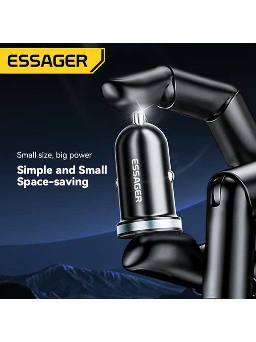 Essager Автомобильное Зарядное Устройство 30W USB C С Быстро, 30 Вт, фото 6