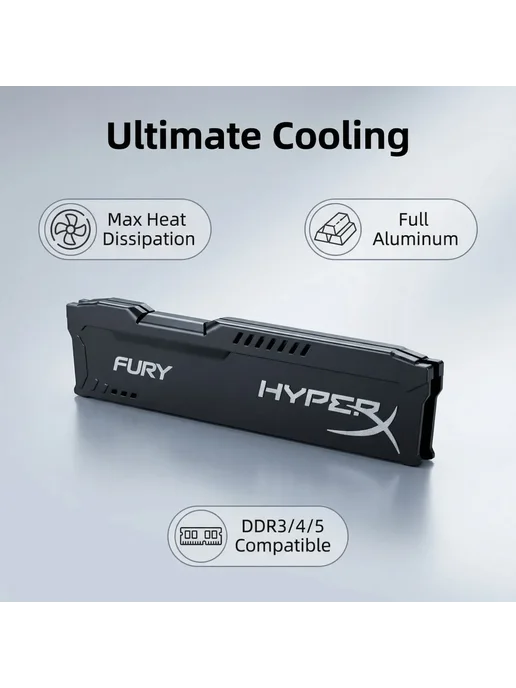 TISHRIC HyperX Fury Белая радиаторная память, белый, фото 4