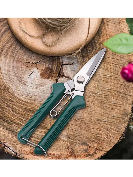 Нет бренда Садовые ножницы Green из нержавеющей стали, зеленый, фото 3