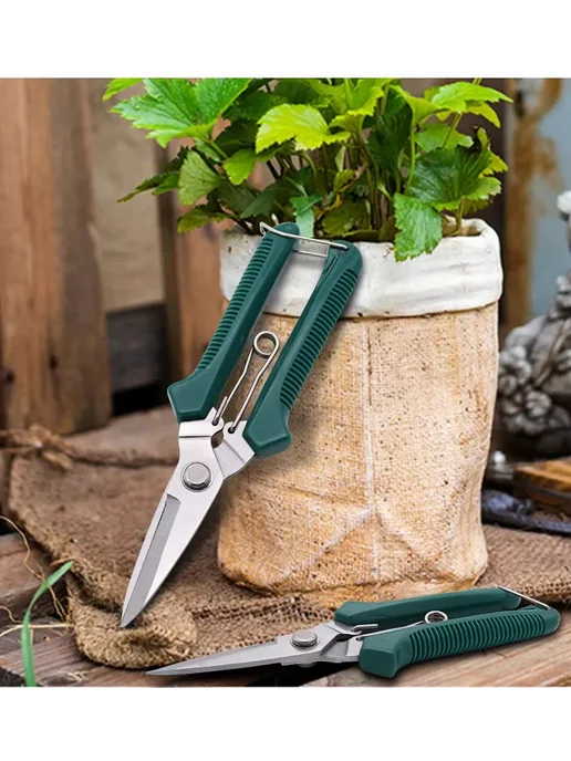 Нет бренда Садовые ножницы Green из нержавеющей стали, зеленый, фото 5