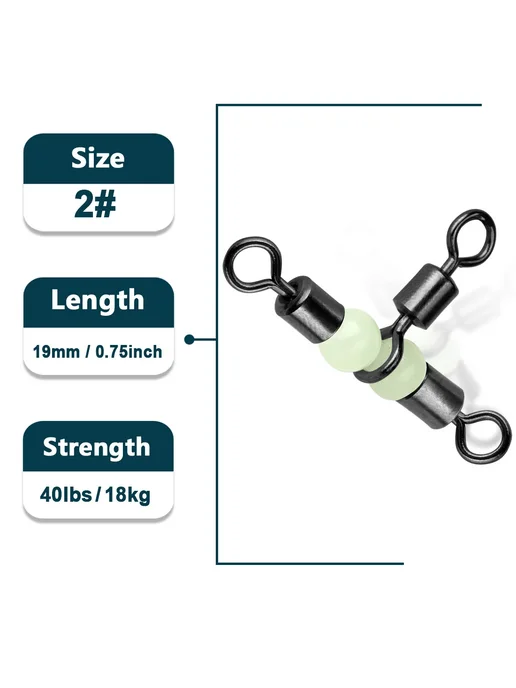 9KM DWLIFE 3-ходовые вертлюги для морской рыбалки 60 Pcs, Si, 30 шт