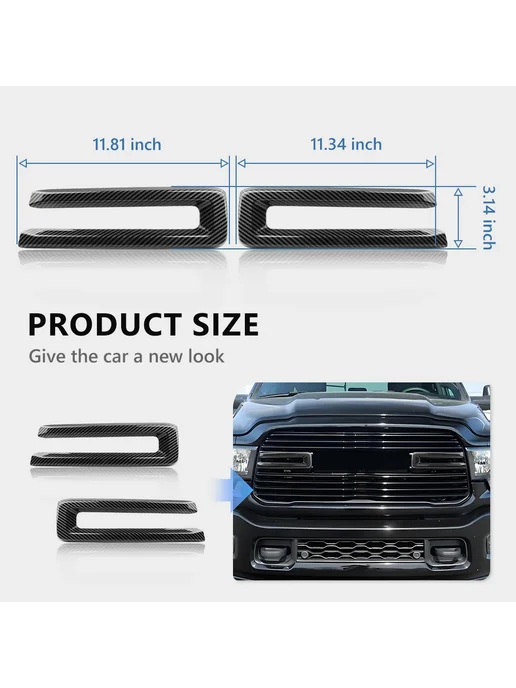 Нет бренда Декор решетки Dodge RAM 2500 3500 2019-2024, белый, белый, фото 4