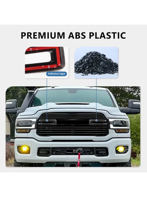 Нет бренда Декор решетки Dodge RAM 2500 3500 2019-2024, белый, белый, фото 5