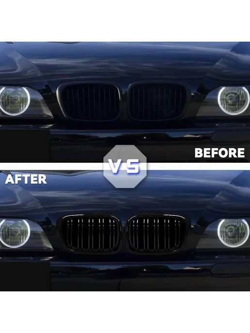 MAKIXISO Глянцевая черная решетка радиатора BMW E39 M5 (1995-2004), черный, фото 3