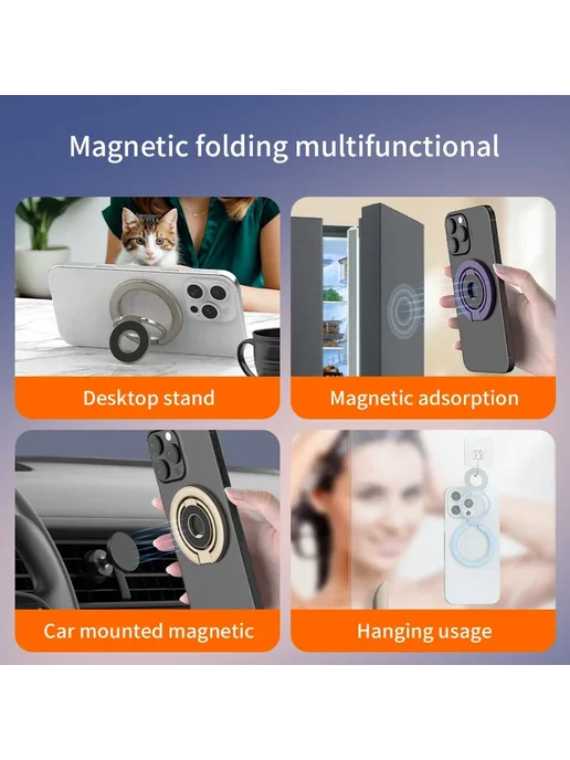 Нет бренда Для Magsafe ручка для мобильного телефона двустороннее магни, черный, фото 4