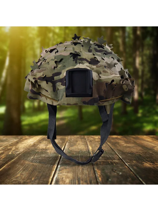 Чехол для шлема регулируемый для Airsoft, охота (Жёлтая), желтый, фото 5