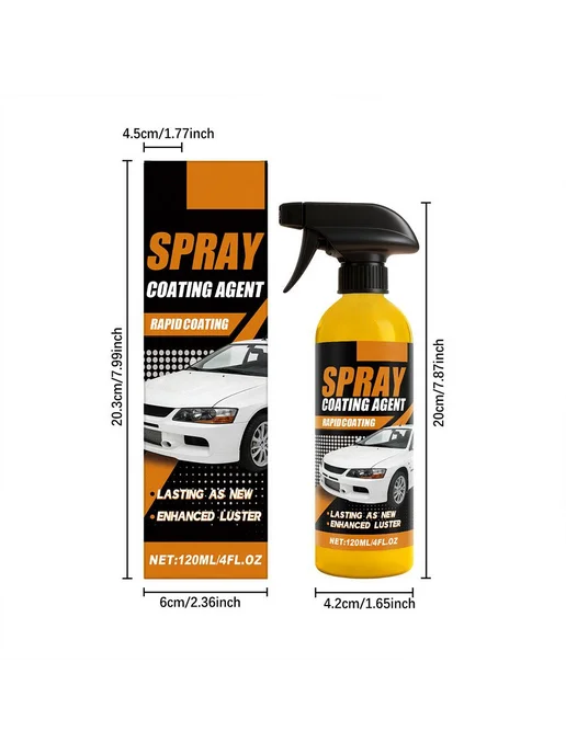 Автоспрей полироль для кузова, быстросохнущий, придающий, 120 мл, фото 7
