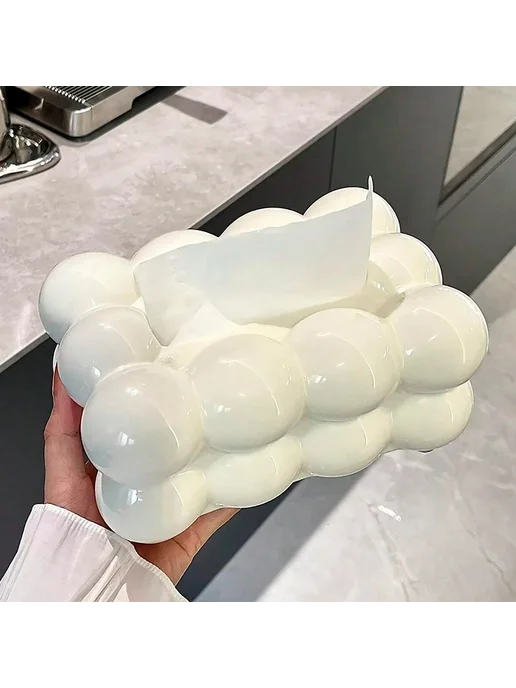 Нет бренда Декоративная коробка для салфеток Kawaii White Cloud 1pc, белый, фото 5