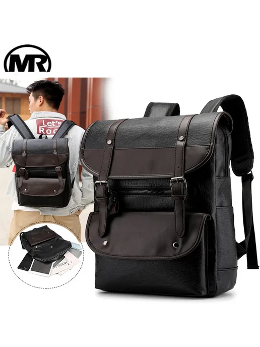 Markroyal Мужской Модный Рюкзак В Стиле Ретро Черный, Black, черный, фото 2