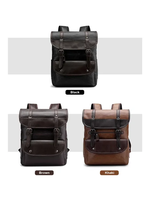 Markroyal Мужской Модный Рюкзак В Стиле Ретро Черный, Black, черный, фото 7