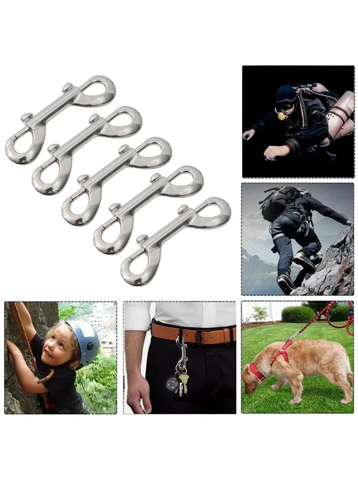 5шт крючки-застежки для дайвинга Zinc for dog leash, 5 шт, фото 3