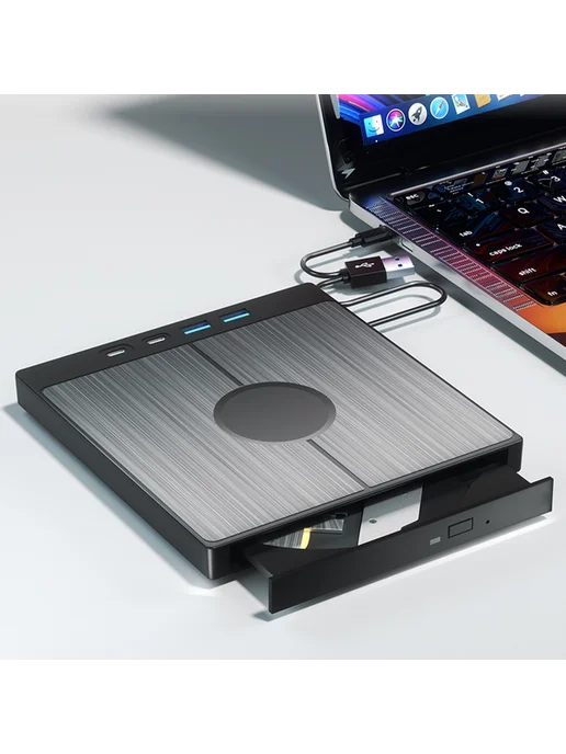 7 в 1 USB 3.0 внешний привод для CD DVD с 2 USB Type-C, слот, вариант, фото 6
