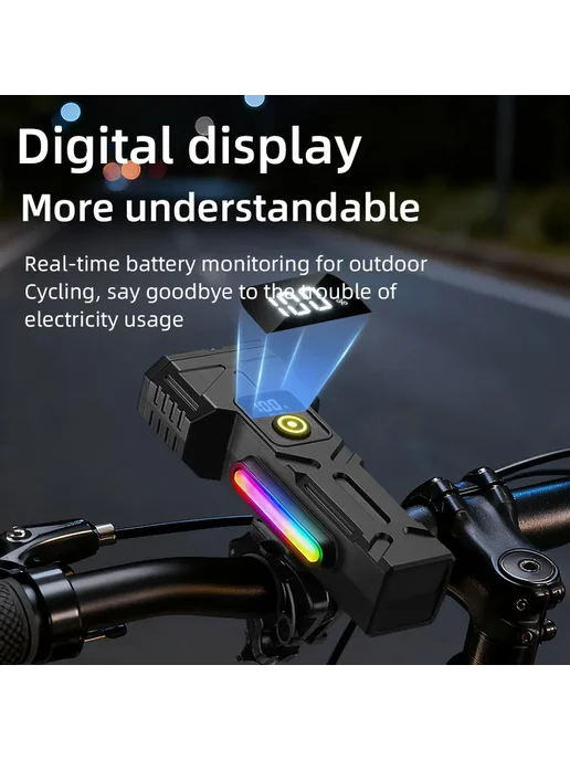 XIWANGFIRE Велосипедный Фонарь IPX5 Черный, Headlight, черный, фото 4