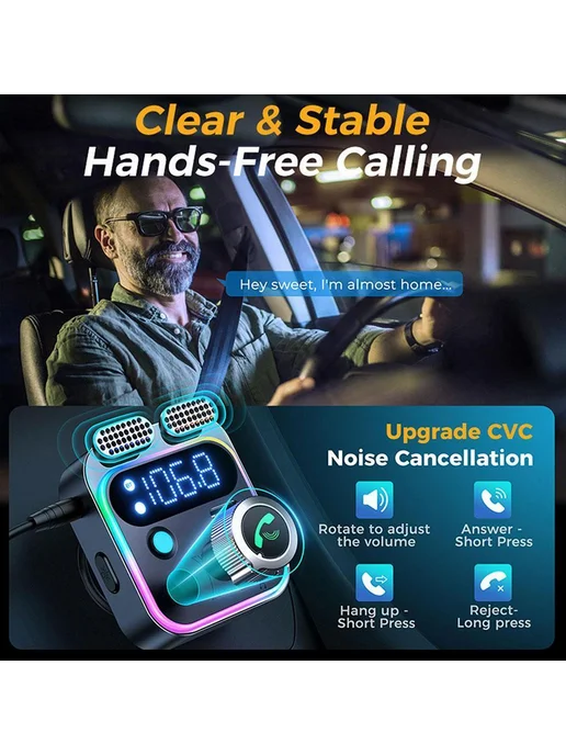 Автомобильный Bluetooth-передатчик 48W с зарядкой, 48 Вт, фото 2