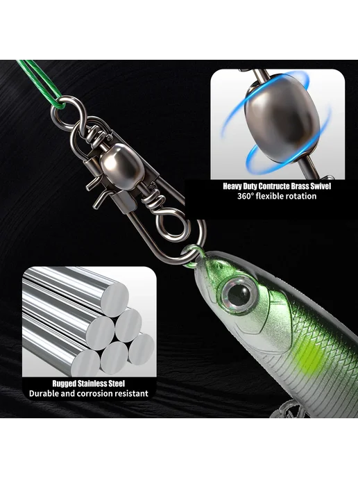 Нет бренда FishTrip Прочные Стальные Поводки 30-50 шт. 30lb20cm 50pcs S, 50 шт, 50 шт, фото 4