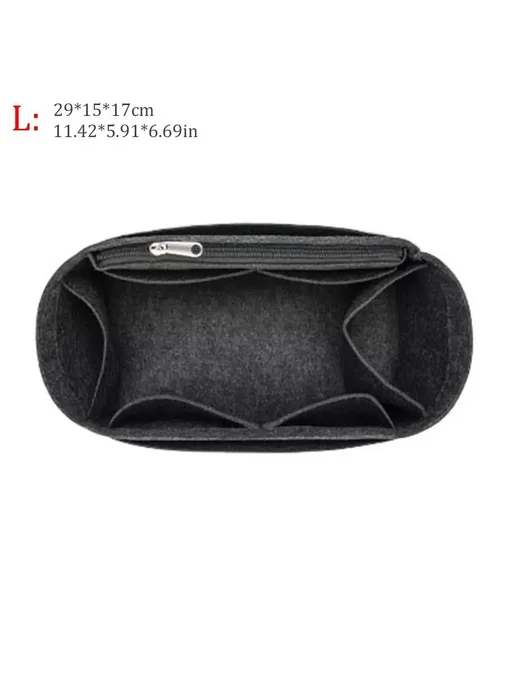 Нет бренда Внутренняя сумка-органайзер для Longchamp, бежевая, черный