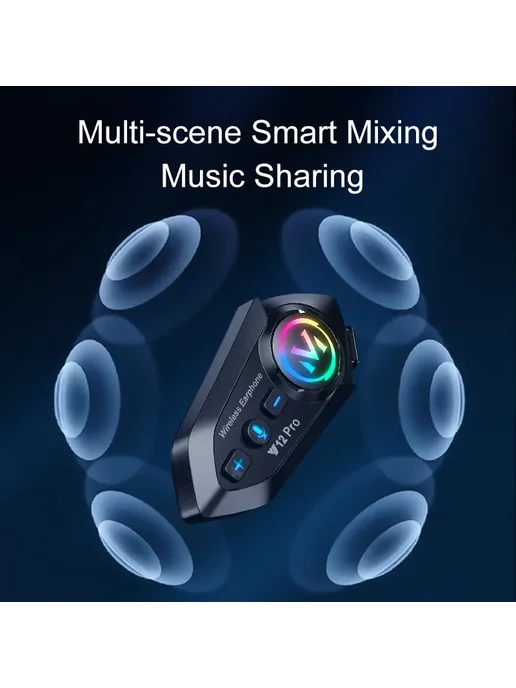 kebidumei Мотогарнитура V12 Pro с Bluetooth, 1PCS, Soft Mic, 1 шт, фото 6
